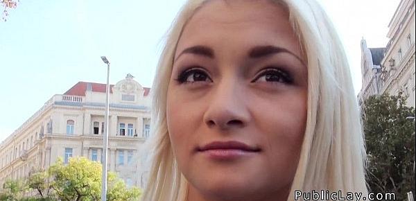  Blonde Russian nurse sucked and fucked in public